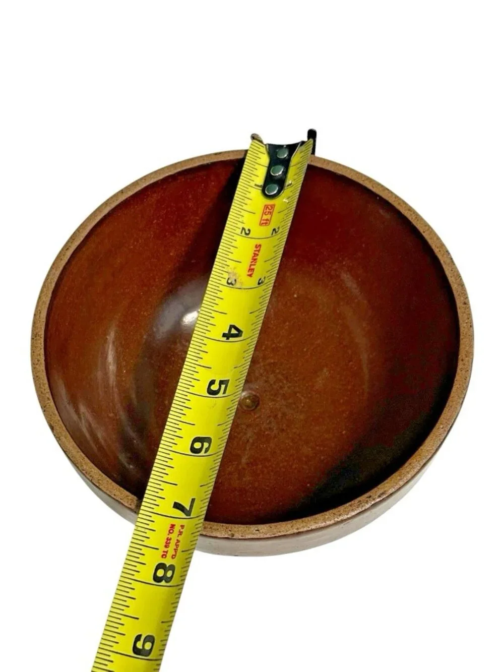 Red Wing Stoneware Brown Crock Advertising Bowl Columbia Metal Products Chicago